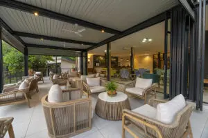 The patio lounge area.