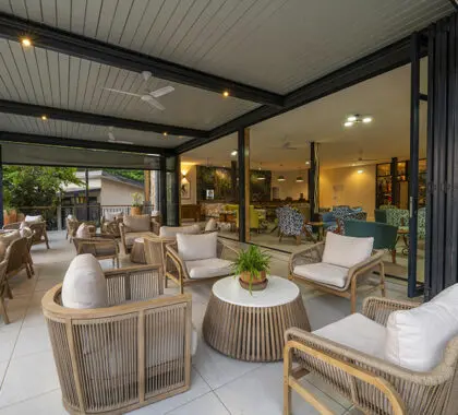 The patio lounge area.