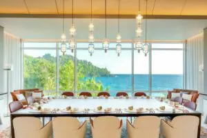 La Table De Partage offers a carefully curated menu for private dining in a refined setting.