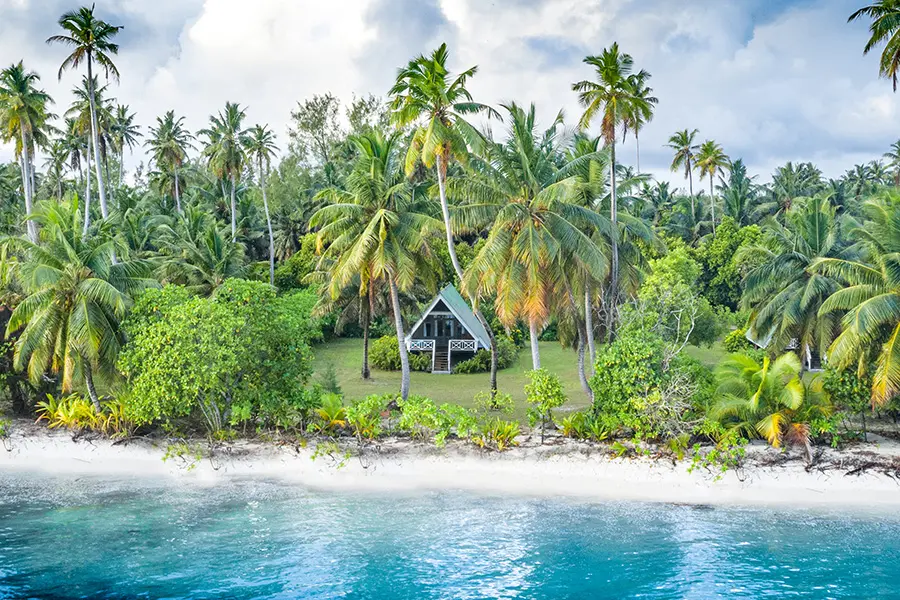 Alphonse Island Lodge Beach Bungalow beach entrance