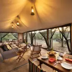 The main lounge and indoor dining area.