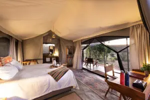 Comfortable guest tents.