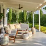 A spacious patio provides the perfect setting for sundowner drinks.