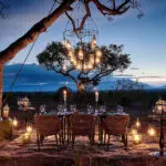 A lantern-lit dinner under the stars.