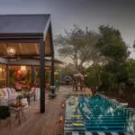 Dusk on the deck at Masiya's.