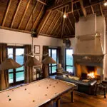 Fancy a game of billiards? While a roaring fire creates a warm and cosy atmosphere.