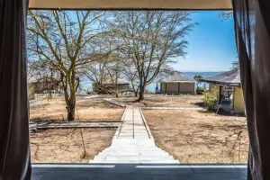 The Luxury Suites all have lake views.