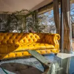 A sunny spot to relax on a cooler afternoon. 