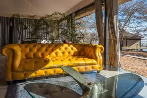 A sunny spot to relax on a cooler afternoon. 