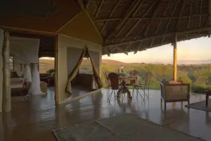 The rooms open up onto the verandah. 