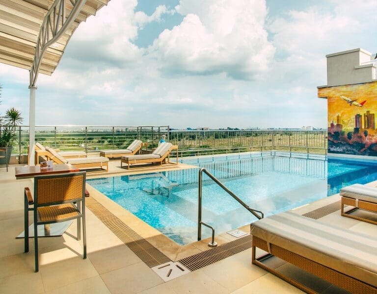 Catch a tan next to the pool. 