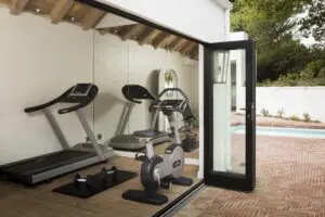 No tendrá que saltarse sus entrenamientos con las instalaciones del gimnasio privado del Manor House. 