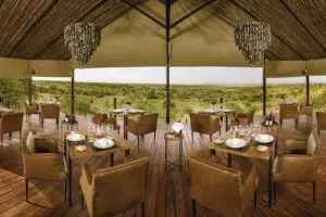 The dining area offers sensational flavours and views. 