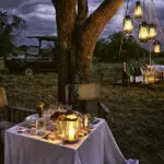 Dine in the soft light of lanterns and stars. 