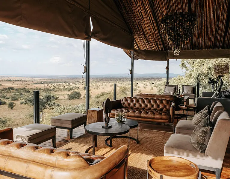 The lounge at Nimali offers exceptional views. 