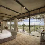 Spacious suite interiors.