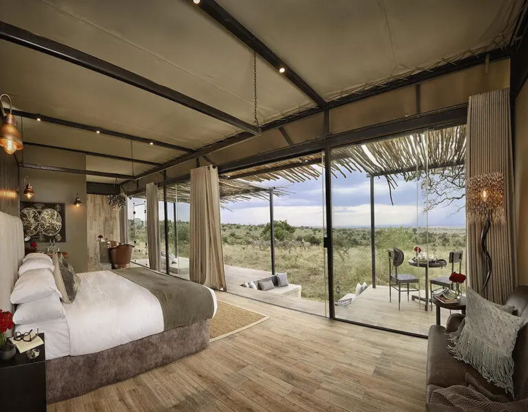 Spacious suite interiors.