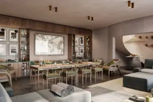 Sip on whiskeys in the lounge (artists' render). 
