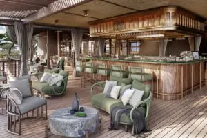 Savour drinks in the lodge's  bar area (artists' render). 
