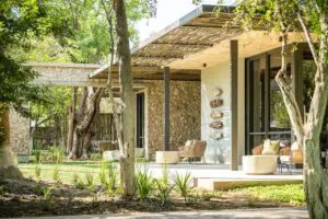 Each room features an intimate verandah.