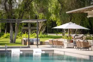 Escape the heat of the day with a dip in the pool. 