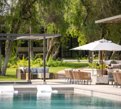 Escape the heat of the day with a dip in the pool. 