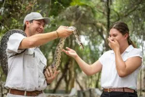 Visit the Ontouka Reptile Park and meet snakes. 