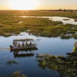 Boat-based safari.