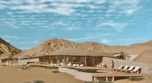 The main area at Hoanib Elephant Camo | Image is an artist's render.