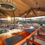 Enjoy drinks at the bar.