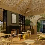 Il camino del Laba Ngorongoro Lodge | L'immagine è un rendering d'artista.