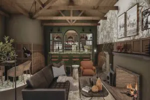 The lounge at Laba Ngorongoro Lodge | Image is an artist's render.