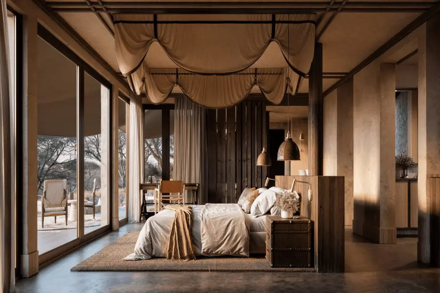 N'weti wing's luxury suite interior at Sandringham Private Game Reserve | Image is an artist's render.