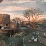 De receptie van Sandringham Private Game Reserve | Afbeelding is een render van een kunstenaar.