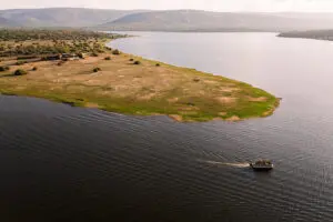 Wilderness Magashi Peninsula is set within Rwanda's Akagera National Park. Enjoy Boat cruises on and views of Lake Rwanyakazinga. 