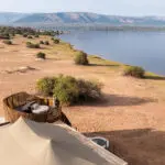 The luxury Suites are set 200m apart on the shores of the lake.