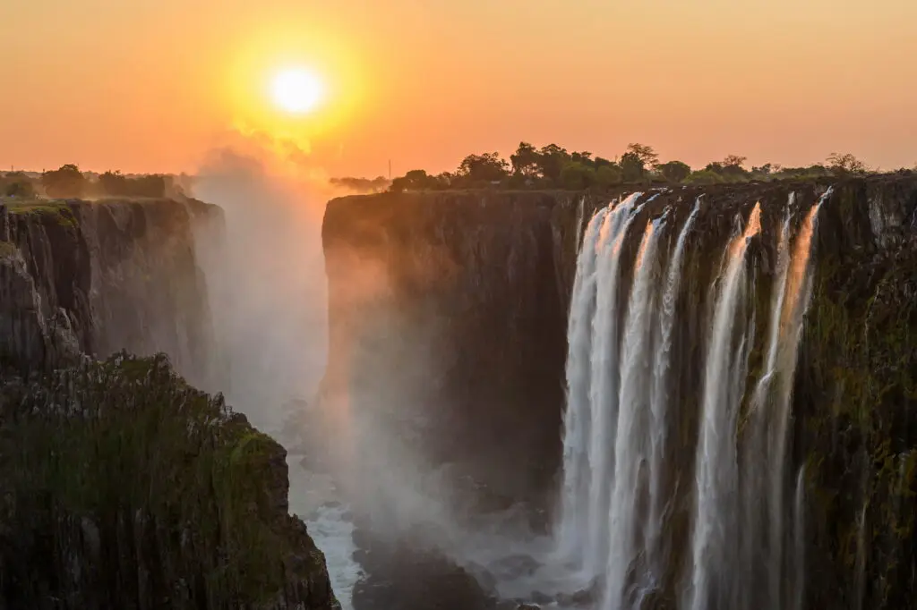 Victoria Falls at Sunset