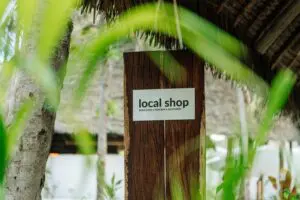 Visit the local shop for handmade products.