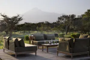 Relax in the outdoor lounge area.