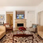 The guest lounge area has a fireplace to keep it cosy in the cooler months.