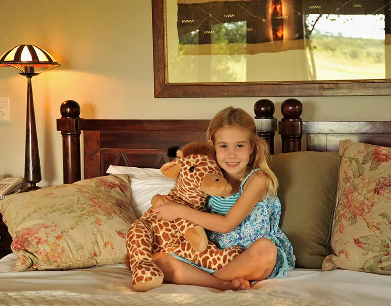 The lodge accommodates children and child-minding is available.
