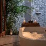 A luxurios soak in the Executive Suite.