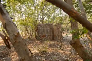 A seperate free-standing bathroom is set up for ease and comfort during your stay.