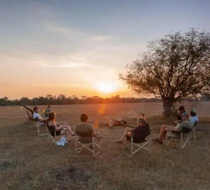 Sunsets are best enjoyed around the campfire.