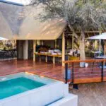 Enjoy a dip in the main swimming pool.