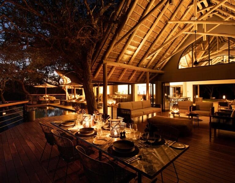 Savour homecooked meals under the African night sky. 