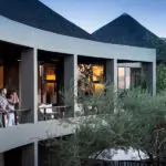 Upstairs rooms have spectacular views across the Serengeti.