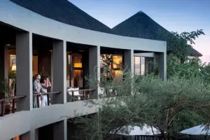 Upstairs rooms have spectacular views across the Serengeti. 