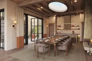 Gather for delicious meals prepared by a private chef.