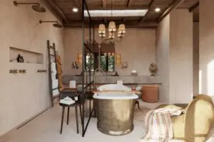 Unwind with a soak in the tub.